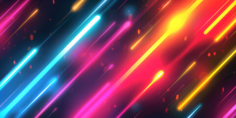 Fototapeta na wymiar Vibrant Abstract Neon Light Background