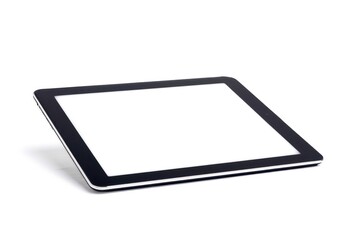 white and black tablet computer screen isolated over a white background