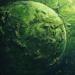 earth photo wallpaper in the style of dark green and light black