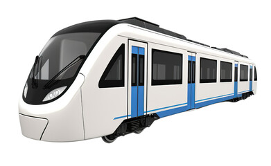 Electric train isolated on white or transparent background - obrazy, fototapety, plakaty