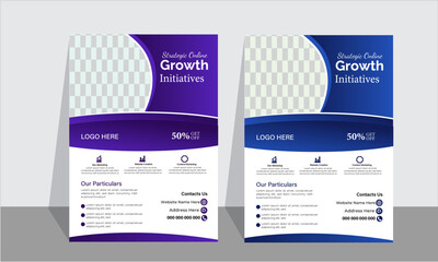Business creative colorful business flyer template design set, abstract business flyer, vector template design or business poster template design.