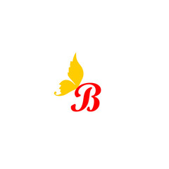 Fototapeta premium Letter B logo isolated on white background