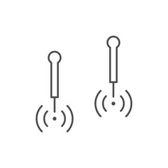 Points of acupuncture line icon