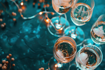 A slide background showcasing a cocktail party. Celebration spirit. Background image. Created with Generative AI technology