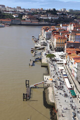 VIEW OVER THE OLD TOWN OF PORTO, PORTUGAL  - 738824197