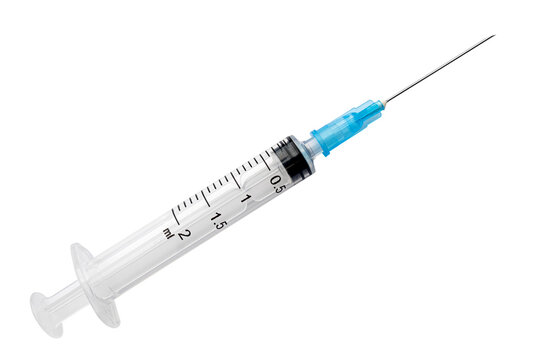 Medical syringe isolated
