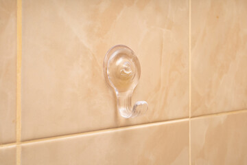 Suction hook on tile