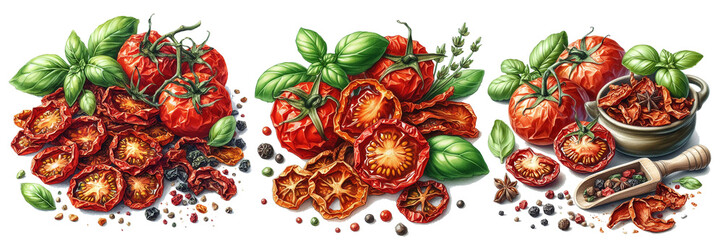 Sun-dried tomatoes. - obrazy, fototapety, plakaty