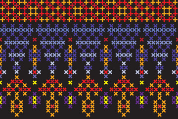 illustration pattern of the crass color on black background.