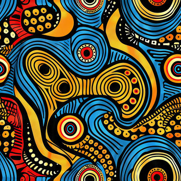 African Multicolor Seamless Pattern