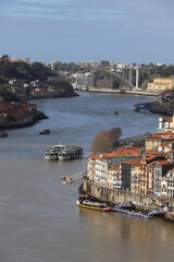 VIEW OVER THE OLD TOWN OF PORTO, PORTUGAL  - 738828395