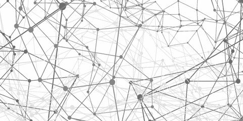 Abstract digital background of points and lines. Technology abstract white digital background .abstract connecting dots and lines. Connection science background Grey Mesh. Vector illustration .