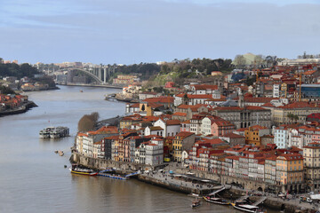 VIEW OVER THE OLD TOWN OF PORTO, PORTUGAL  - 738830927