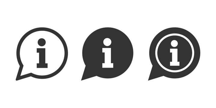 Information sign icon. Info symbol. Info and Faq icon.