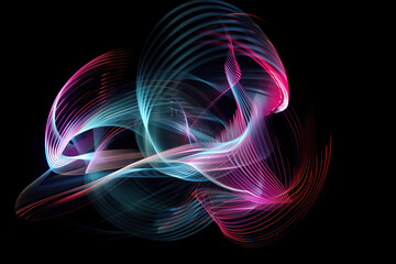 Fototapeta premium Speed motion blur. Colorful light trails. Abstract background image. Created with Generative AI technology