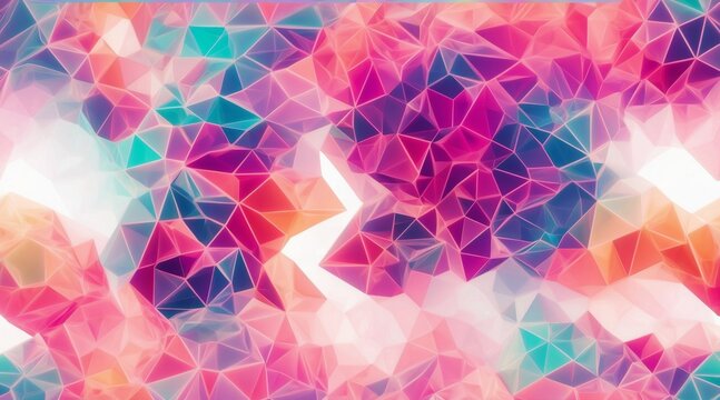 Abstract colorful plexus background. Generative AI.