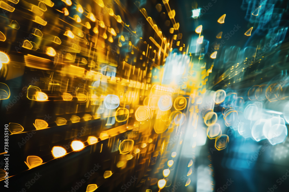 Poster speed motion blur. colorful light trails. abstract background image. created with generative ai tech