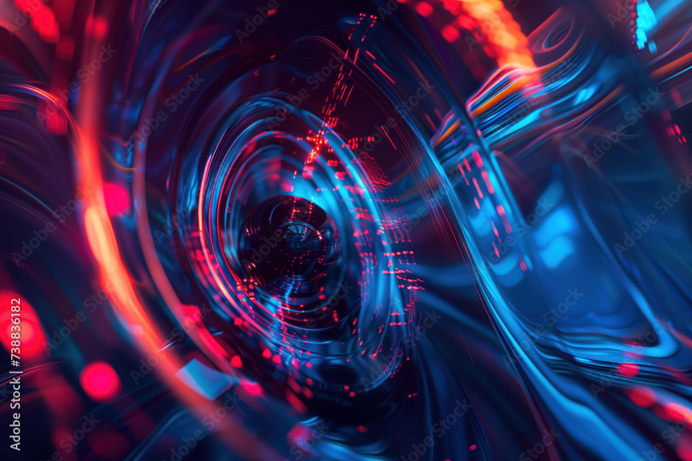 Poster speed motion blur. colorful light trails. abstract background image. created with generative ai tech