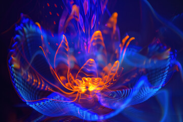 Speed motion blur. Colorful light trails. Abstract background image. Created with Generative AI technology