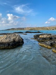 Exotische Landschaft am Balos Beach auf Kreta
