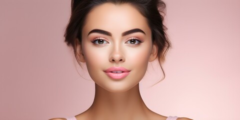 Confident woman enhancing her natural beauty with lipstick application. Concept Makeup Tutorial, Lipstick Application, Beauty Routine, Confidence Boost, Natural Beauty