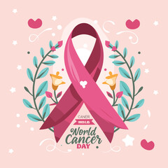 World cancer day illustration