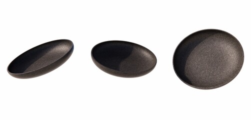 Stone bowl on white background