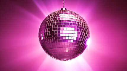 Obraz premium Vibrant glowing disco sphere