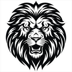 graceful power the black vector lion emblem fiercely