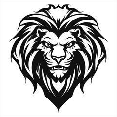 graceful power the black vector lion emblem fiercely