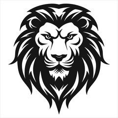 graceful power the black vector lion emblem fiercely