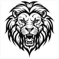 graceful power the black vector lion emblem fiercely