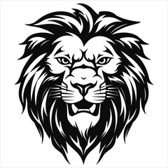 graceful power the black vector lion emblem fiercely
