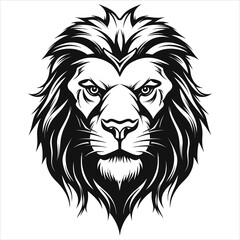 graceful power the black vector lion emblem fiercely