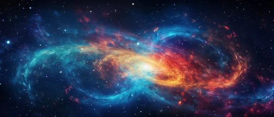 Foto op Plexiglas A mesmerizing digital galaxy with swirling patterns, depicted in filename 00034 02 rl. © Szalai