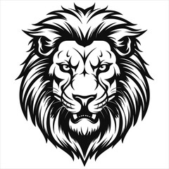 graceful power the black vector lion emblem fiercely