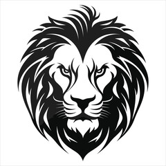 graceful power the black vector lion emblem fiercely