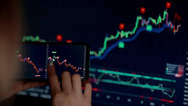 Graph crypto currency . Online financial trading chart diagram	