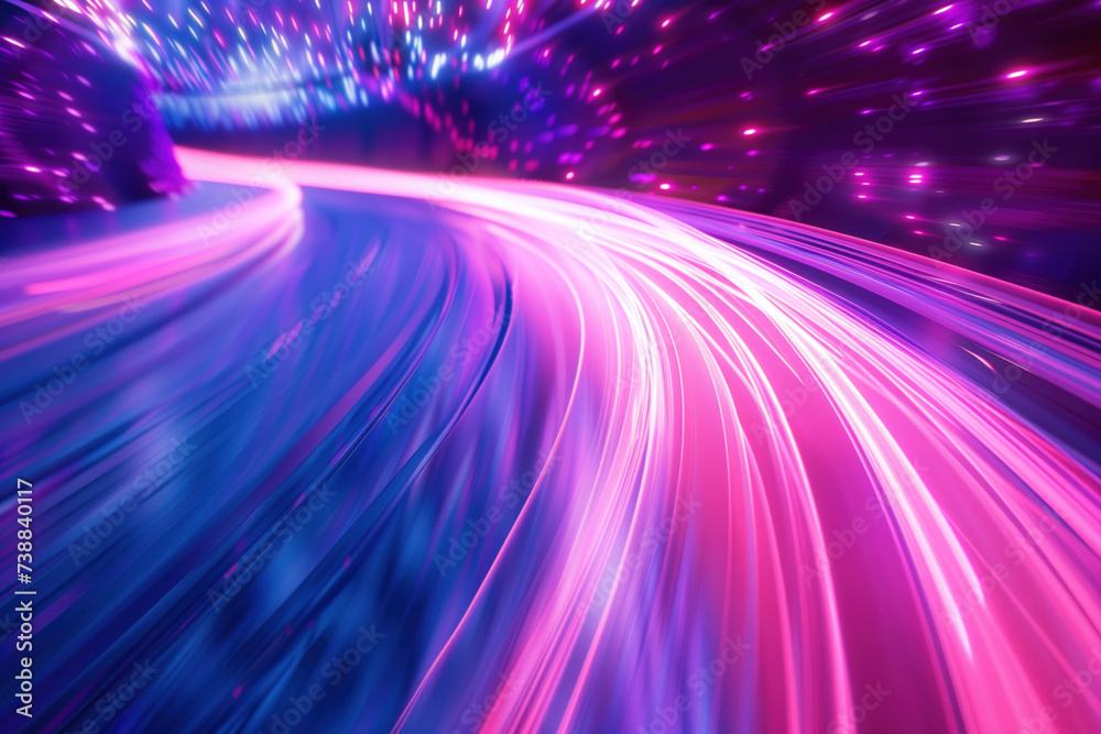 Poster speed motion blur. colorful light trails. abstract background image. created with generative ai tech