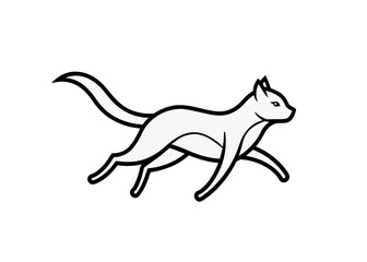 Obraz na płótnie Canvas Cat running simple logo vector isolated