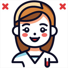 a nurse modern cartoon icon vector