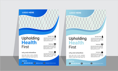 modern medical  clean flyer design and modern color design.