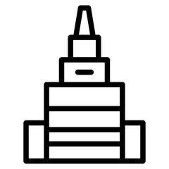 monument line icon