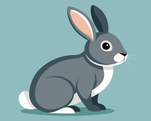 Obraz premium rabbit bunny coney cony hare lagomorph lapin animal pet vector illustration cartoon pretty cute perfect beautiful amazing
