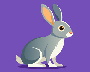 Obraz premium rabbit bunny coney cony hare lagomorph lapin animal pet vector illustration cartoon pretty cute perfect beautiful amazing