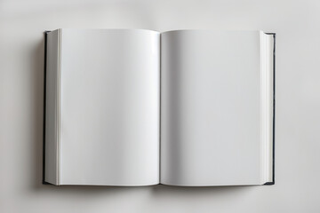 Blank book with white pages ai generated image