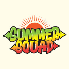 summer squad T-shirt design, vector file  
