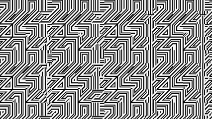 Abstract wallpaper from black stripes. Black and 
white pattern .  Background in 4k format 3840х2160.