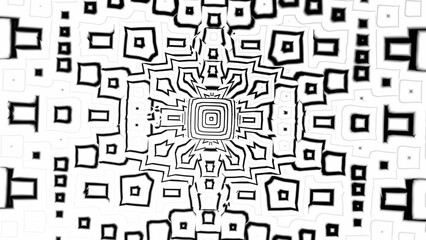 Abstract wallpaper from black stripes. Black and 
white pattern .  Background in 4k format 3840х2160.