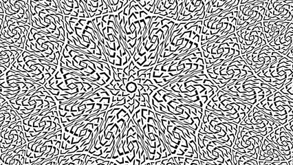 Abstract wallpaper from black stripes. Black and 
white pattern .  Background in 4k format 3840х2160.